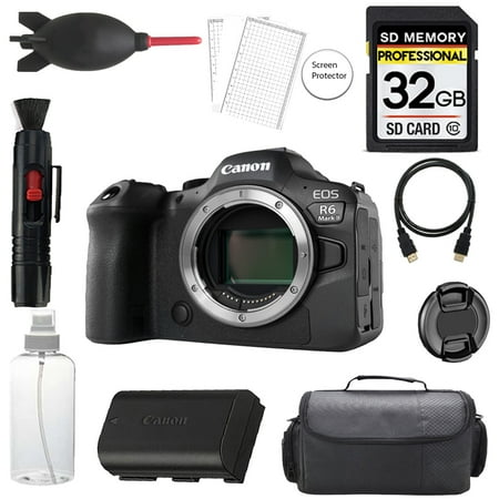 Canon EOS R6 Mark II Mirrorless Camera (Body) 5666C002 + 32GB + Bag- Basic Kit
