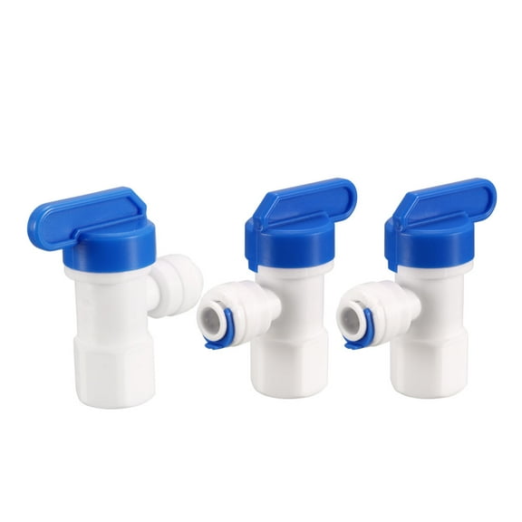 Unique Bargains Tank Ball Valve M12 X 1/4" Tube 3Pcs for Water Reverse Osmosis Filter System