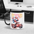 thumbnail image 4 of Vintage Patriotic Doberman Pinscher 4th of July Independence Memorial Day 11oz Accent Two-tone Mug Doberman Dog Lover Gifts Coffee Tea Cup - 01006, 4 of 5