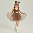 thumbnail image 2 of FYDUU Girls Dresses Cute Animal Bear Outfit Set Halloween Performance Clothes Toddler To Kids Daily Wear Dresses Casual Sundress Leisure Vintage 3-4 Years, 2 of 8