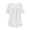 White, variant on Zpanxa Ruffle Detail Button Top, Women's Ramie Short Sleeve Blouse, Pure Color Relaxed Fit for Spring