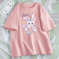 thumbnail image 1 of Sanrios Kawaii Anime Kuromi Hello Kitty, camiseta de manga corta de algodón con dibujos animados para niños, parte inferior de cuello redondo, Top de verano, regalo, 1 of 4