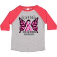 thumbnail image 3 of Inktastic Breast Cancer Awareness Hope and Faith with Butterfly Ribbon Girls Toddler T-Shirt, 3 of 5