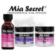 Mia Secret Liquid Monomer 1 oz + Powder 1 oz x 2 (White + Pink)