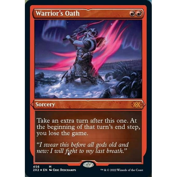 MtG Double Masters 2022 Mythic Rare Warrior's Oath (Etched Foil-Only Cards) #456