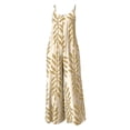 thumbnail image 6 of PBFRDSJ Boho Wide Leg Jumpsuits for Women Sleeveless Spaghetti Strap Loose One Piece Rompers Ruched Flowy Vacation Jumpsuits, 6 of 6