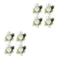 thumbnail image 4 of Qarigey Flores artificiales para bodas - Romance a un día especial Novia Fácil de usar Amplia aplicación premium Blanco leche Corsage ramillete blanco como la leche Cuerpo 2Conjunto, 4 of 6