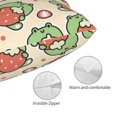 thumbnail image 3 of Pofeuu Frog Hold Strawberry Print Polyester Microfiber Plush Pillowcases, Super Soft and Cozy Pillow Case Covers with Envelop Closure（Pillow core not included）-14"x20", 3 of 6