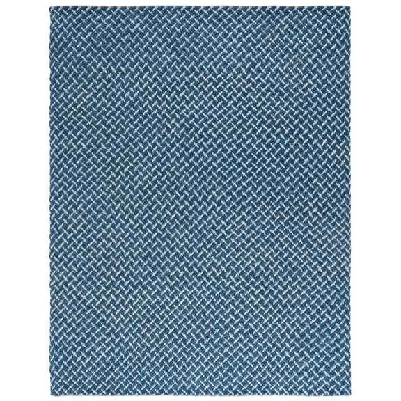 SAFAVIEH Natural Fiber Couture Saleem Geometric Area Rug, Blue/Light Grey, 8' x 10'