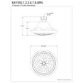 thumbnail image 2 of Kingston Brass KX1557 Vilbosch 5" Round 5-Function ABS Shower Head, Polished Nickel, 2 of 4