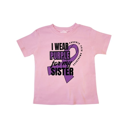 

Inktastic Chronic Pain I Wear Purple For My Sister Gift Toddler Boy or Toddler Girl T-Shirt