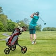 thumbnail image 6 of XDriveMax Golf Push Cart 3-Wheel Folding Pull Carts Lightweight with Cup Holders, scorecard Holders, and Storage, Perfect for Golf Clubs and Bags, Red, 6 of 6