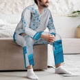 thumbnail image 7 of Picia Terrier Takes A Bath With Shower Cap Pattern Men’s Long-Sleeve Sleepwear Set - Soft 2-Piece Loungewear with Pockets, Comfy PJs for Relaxing Nights-X-Large, 7 of 7