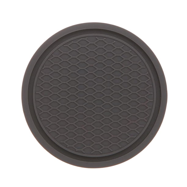 Posavasos Antideslizante para Posavasos de Coche, Alfombrilla para Bebidas, Alfombrilla para Botella, Antiarañazos, Decorativa, a Prueba de Golpes Par Gris SOLEDAD Posavasos de coche