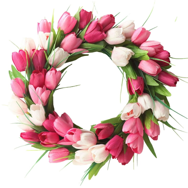 Spring Basket Tulip Wreath - Clean and Scentsible