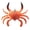 Orange, variant on 1 Pc TPE Crab Fishing Lure 3.93" Pre-Rigged with 4/0 Single Hook, 1.37oz Belly-Down Sinking Saltwater Bait for Redfish Tarpon Snook, Natural Mud Crab Black