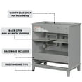 thumbnail image 5 of 30" Bathroom Vanity without Sink, Base Only, Multi-functional Bathroom Cabinet with Doors and Drawer, Solid Frame and MDF Board, Grey, 5 of 10
