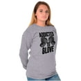 thumbnail image 4 of Addicted to Glove Fighter Athlete Plus Size Long Sleeve Graphic Tee Shirt Brisco Brands 2X, 4 of 5
