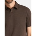 thumbnail image 4 of George Men's & Big Men's Double Knit Polo Shirt with Short Sleeves, Sizes S-3XL, 4 of 5