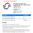 thumbnail image 2 of Front Upper Control Arm Set - Compatible with 2002 - 2006 Chevy Trailblazer EXT 2003 2004 2005, 2 of 2