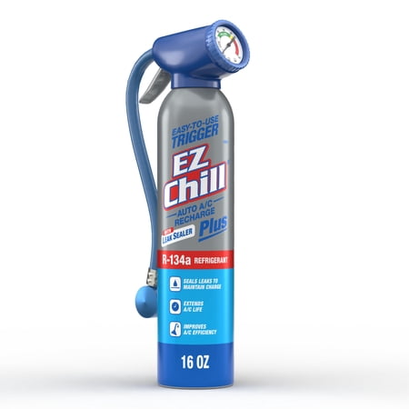 EZ Chill R-134a 16 oz Automotive AC Recharge Kit with Hose and Gauge