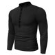 thumbnail image 5 of pstuiky camisas de manga larga para hombre, Camiseta de manga larga con cuello alto falso de color liso para hombre, con múltiples botones y preimpregnación tops de invierno para hombre xl, 5 of 5