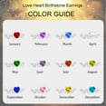 thumbnail image 3 of WEDDINEN Love Heart Stud Earrings for Women Girls CZ S925 Sterling Silver November Birthstone Earrings with Yellow Topaz Birthday Valentines Day Jewelry Gifts Teen Girlfriend Wife Her Kid Age Ideas, 3 of 7