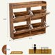 thumbnail image 5 of Yeshouse Zapatero independiente de madera con 4 cajones abatibles profundos, puerta de ratán y estantes ajustables de 3 niveles, organizador para entrada y pasillo, 5 of 7
