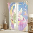 thumbnail image 3 of Castle Fairy Kids Cute Animal Unicorn Black Out Curtains,Kawaii Rainbow Curtains Pack Of 2 (42X63 Each),Dreamy Princess Bedroom Curtains,Microfiber Bedroom Decor, 3 of 6