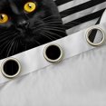 thumbnail image 4 of jejeloiu Kawaii Cat Animals Black Out Curtains,Black Geometric Stripe Curtains Pack of 2 (42x63 Each) For Girls Kids, 4 of 6