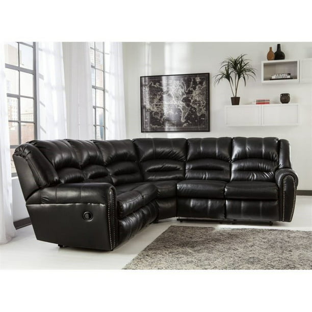 Faux Leather Reclining Sectional, Ashley Modern Leather Sectional Sofa