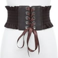 thumbnail image 3 of fastboy Ceinture Charme pour Femmes Grand sous-Poitrine Cosplay Taille Haute Nœud Extensible Brun Foncé Type A 1ensemble, 3 of 4