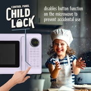 Nostalgia 0.7 cu ft Retro Microwave Oven, 700W Countertop Microwave Oven with 8 Auto Cook Programs, Lavender