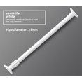 thumbnail image 1 of Tringle à Rideau en Fer Réglable Sans Perçage - Design Moderne Simple pour Salle de Bain, Douche Ou Séchage de Vêtements - Tête Carrée Blanche, Installation Facile, Durable et Polyvalente pour Usage Global, 1 of 5