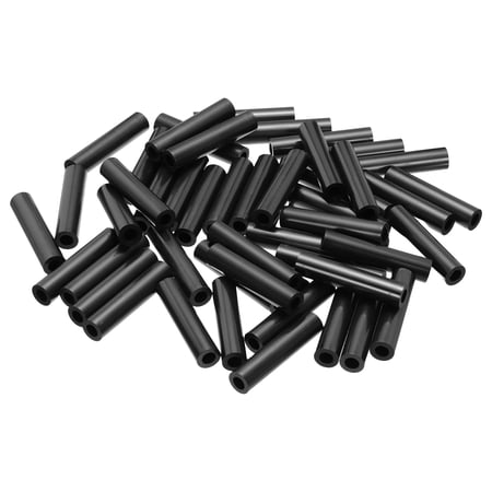 Uxcell 50Pcs M8 ABS Spacers 1/4 ID x 7/16 OD x 1.97 l Plastic Round Spacer Washers Black Standoff Nut Unthreaded for M6 or 1/4 Inch Screws Bolts Electrical Outlet