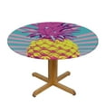 thumbnail image 3 of RUIYC Pineapple Round Fitted Tablecloth with Elastic Edge Resistant Table Cover for Dinner,Outdoor,Picnic,Camping-S, 3 of 7
