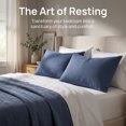 thumbnail image 2 of Unique Bargains Cotton Envelope Closure Pillowcases 2 Pack Wrinkle Resistant Bedding Blue, 2 of 5