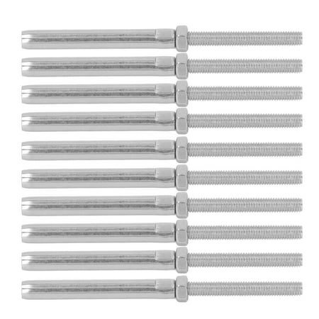 

Railing Swage Lag Screw Kit 10Pcs Stainless Steel Thread Swage Lag Screw Corrosion Resistance For Warehouse M5 2.5mm/0.1in M5 3mm/0.12in M6 3mm/0.12in M10 5mm/0.2in
