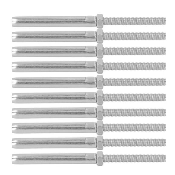 Thread Swage Lag Screw, Sturdy High Strength Corrosion Resistance Railing Swage Lag Screw Kit Stainless Steel 10Pcs For Farm M5 2.5mm/0.1in,M5 3mm/0.12in,M6 3mm/0.12in,M10