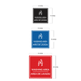 thumbnail image 6 of Signs ByLITA Square Washing Area Door or Wall Sign | Spanish Bilingual Business And Office Signs (Blue) - Large, 6 of 8