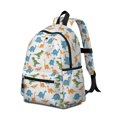 thumbnail image 2 of White Realistic Dinosaurs Pattern Cute School Backpack with Padded Back and Adjustable Shoulder Straps 13.4"x11"x4.7", 2 of 5