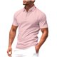 thumbnail image 1 of Blusa y camisa de manga corta con cuello vuelto para hombre, uniforme de moda informal con solapa y botones, top de poliéster de manga corta para hombre, 1 of 9