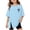 0-Light Blue363, variant on Hienoo Girls Oversized Short Sleeve T Shirt Casual Crewneck Side Split T-Shirt, Sizes 3-16