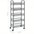 thumbnail image 6 of 5-Tier Wire Shelving Storage rack, Steel Storage Rack for Garage Office Kitchen black, 17.32" W x 10.63" D x 41.34" H, 6 of 9