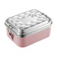 thumbnail image 2 of Stainless Steel Food Container, Double-layer Insulated Meal Prep Box, 3 Compartments Steamer, Leakproof Design, for Workspace Travel, Keeps Food Warm, Durable Travel Gear, Eco-friendly Meal, Ihhxbz, 2 of 7