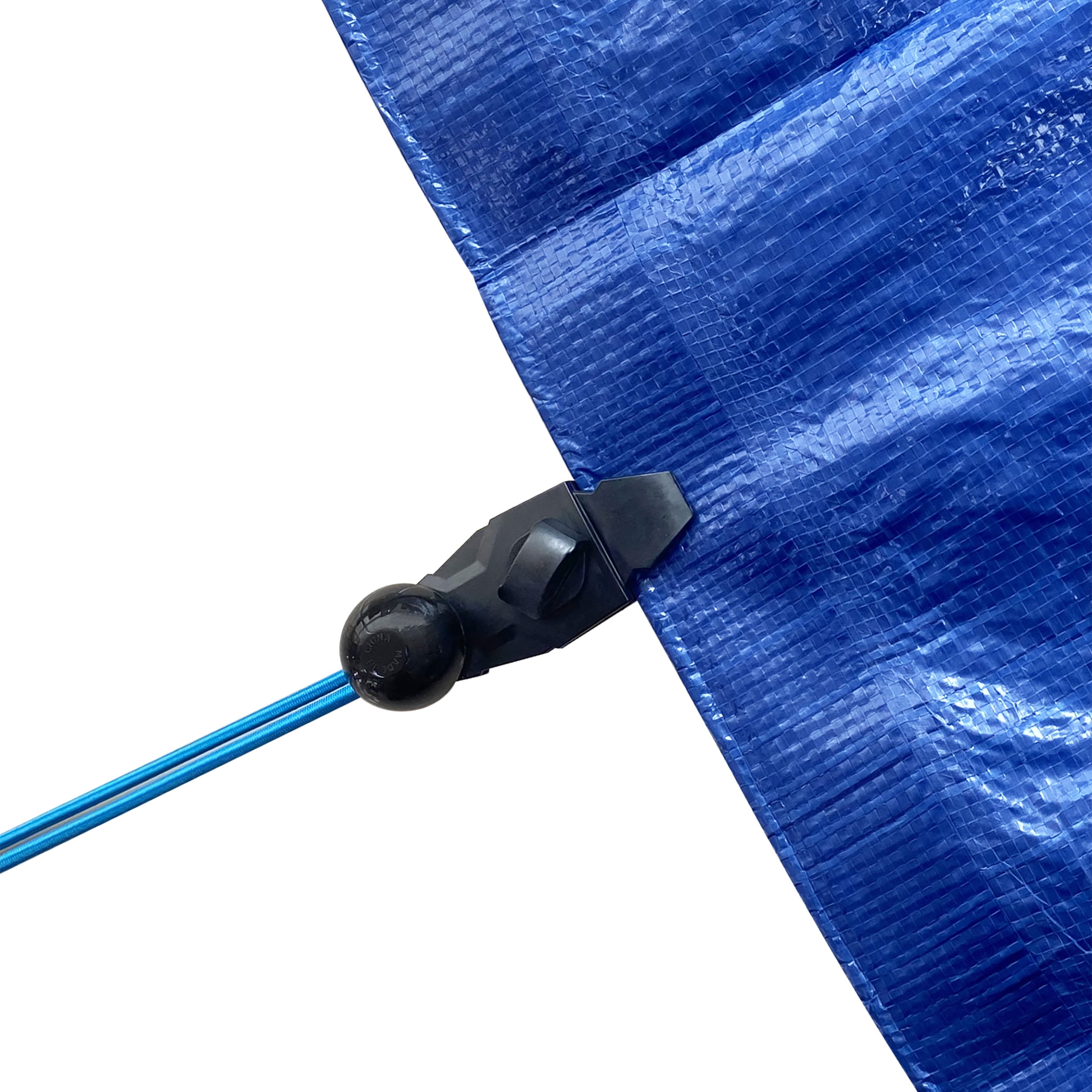 Xstrap Tarp Clips, Heavy Duty Lock Grip, Black Nylon Material 4-Pack