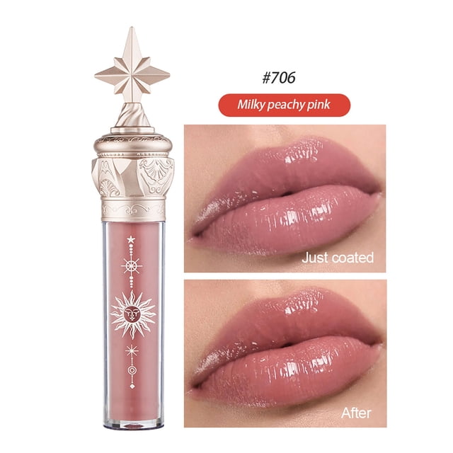 Barra de labios con brillo labial, brillo labial liso, espejo, 10 ml
