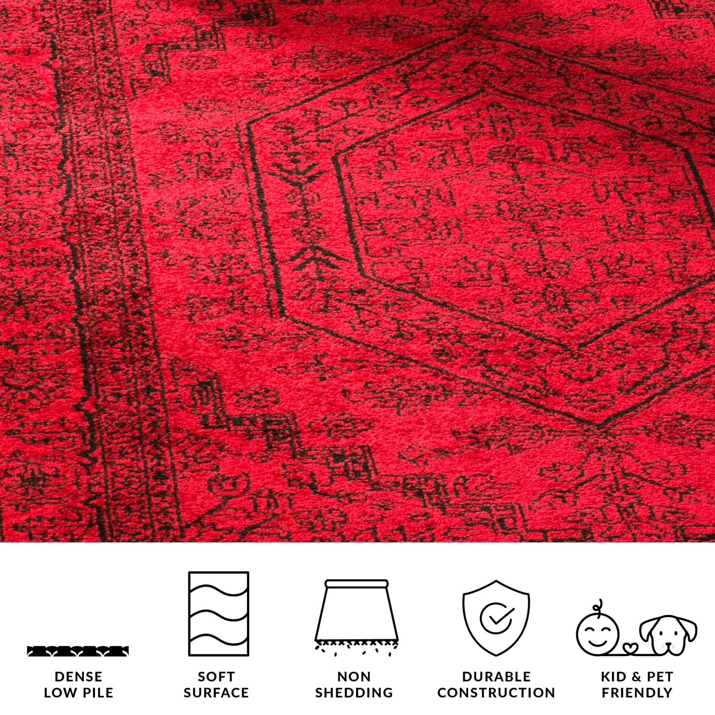 Safavieh Adirondack Xavier Oriental Area Rug, Red/Black, 8' x 10'