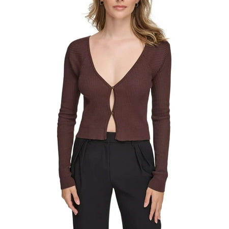 Calvin Klein Long-Sleeve Rib-Knit Cardigan