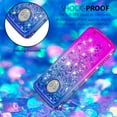 thumbnail image 4 of FIEWESEY For Motorola G6 Plus Case Moto G6 Forge Glitter Case Sparkle Glitter Flowing Liquid Quicksand with Shiny Bling Diamond Women Girls Cute Case For Motorola G6 Play / G6 Plus - Blue+Purple, 4 of 7